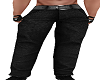 Black Denim Muscle Pants