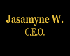 Jasamyne W Door Sign