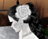 Silver White Silk Rose *