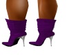 Purple mid calf boots