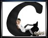 Letter C Black With Pose