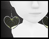 Hearts Green Earrings