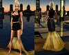 Gold & Black Dress