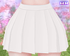 w. White Pleated Skirt