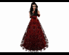 black red full dress