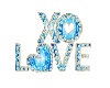 Valentine blue love sign