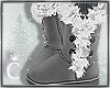 c" Gray Fur Boots