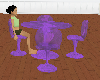 (e) purple table