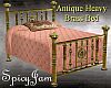Antq Hvy Brass Bed Pink2