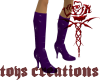 pvc purple boots