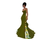 Olive & Yellow Rose Gown