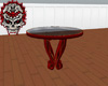 RED ROUND CRYSTAL TABLE