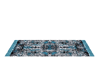 Gray and Teal Blue Rug
