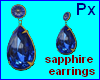 Px Sapphire earrings