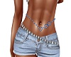 Blue Hearts Belly Chain