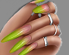 JE Lime Ombre Nails