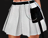 $ pleat skirt white