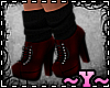 ~Y~Warm Boots Black/Red