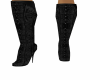Black web dress boots