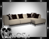 CS Brown/Cream Sofa