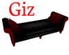 blk/red cuddle chaise
