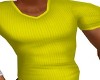 Fitted V-neck Yellow