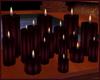 Crimson Floor Candles