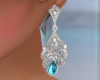 Aqua & Diamond Earrings