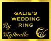 GALIE'S WEDDING RING