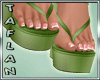 T* Green Sandals