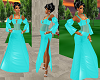 Turquoise Prego Gown