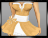 (A) Cream Floral Dress