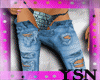 [Y] Ripped**Blue jeans