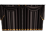 BLK and gold drapes