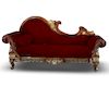 Red Victorian Settee