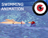 Swimming action