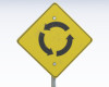 ~V~ Roundabout Sign