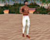 Muscle White Torn Jeans