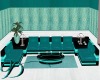 Teal and Aqua Couch