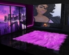 ! Neon Purple Room.