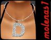 *M* Letter D Necklace