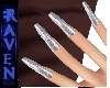 Silver glitter nails