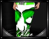 White/Green Toxic Pants