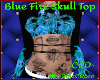 *ZD* Blue Fire Skull Top