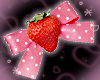 ! strawberry hair bow <3