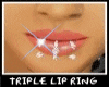 Triple Diamond Lip Rings
