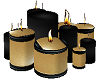 ~P~Gold/Blk Candles