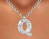 Q Letter Silver Necklace