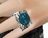 Men's ring -Blue diamond