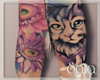 S | Tatto Flower & Cat